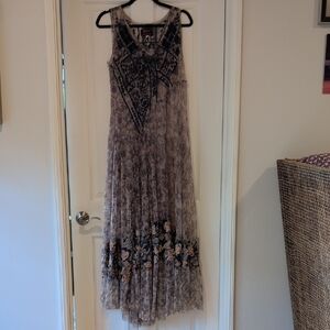 Johnny Was DORYION Mesh Floral Maxi Dress